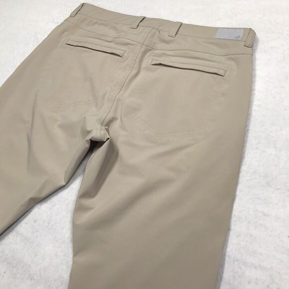 PETER MILLAR EB66 Golf Pants Men 36x30 Khaki Tan Crown Sport Stretch Fabric - Picture 8 of 16